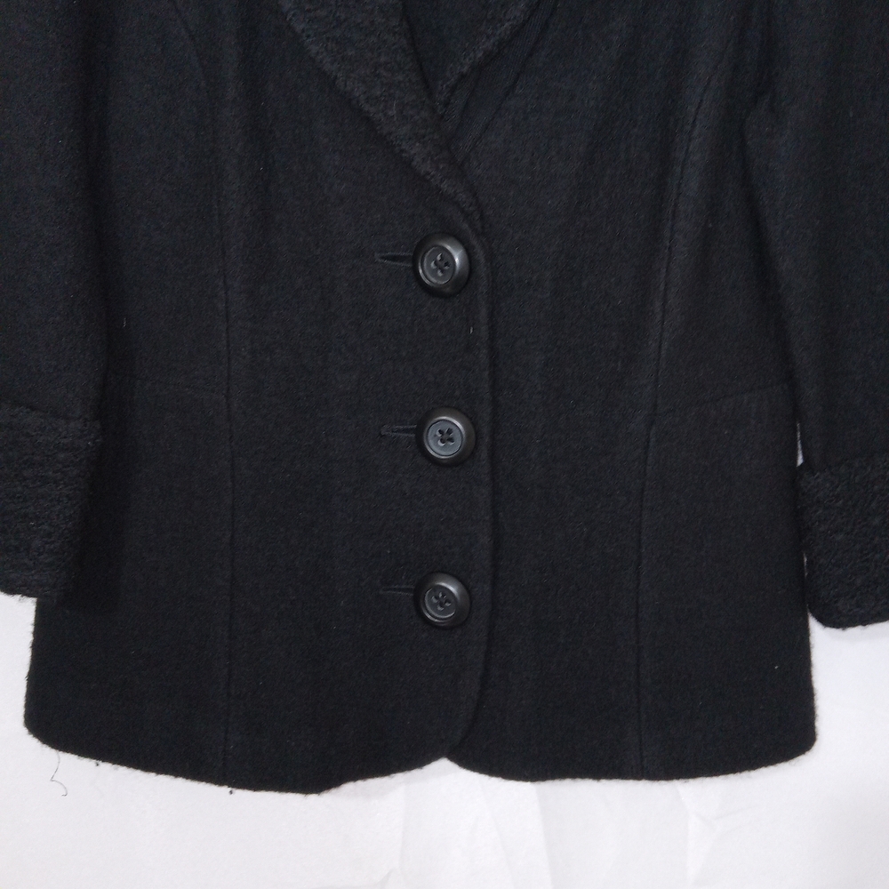 VTG Classiques Entier Boiled  Wool Jacket/ Blazer 3/4 Sleeve Career Office Sz S - Picture 4 of 15
